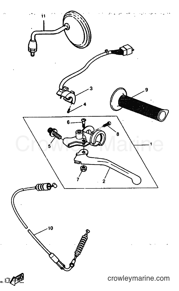 1997 Scooter DT50R - DT50R (5BK1) [999] - HANDLE SWITCH & LEVER