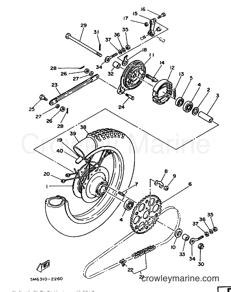 1986 Scooter DT50M - DT50M (2FN) [999] - REAR WHEEL