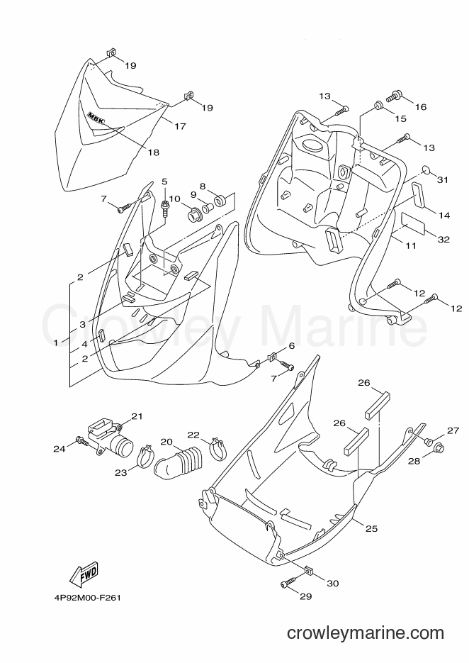Yamaha Motors XC125 (4P92) [020] - LEG SHIELD