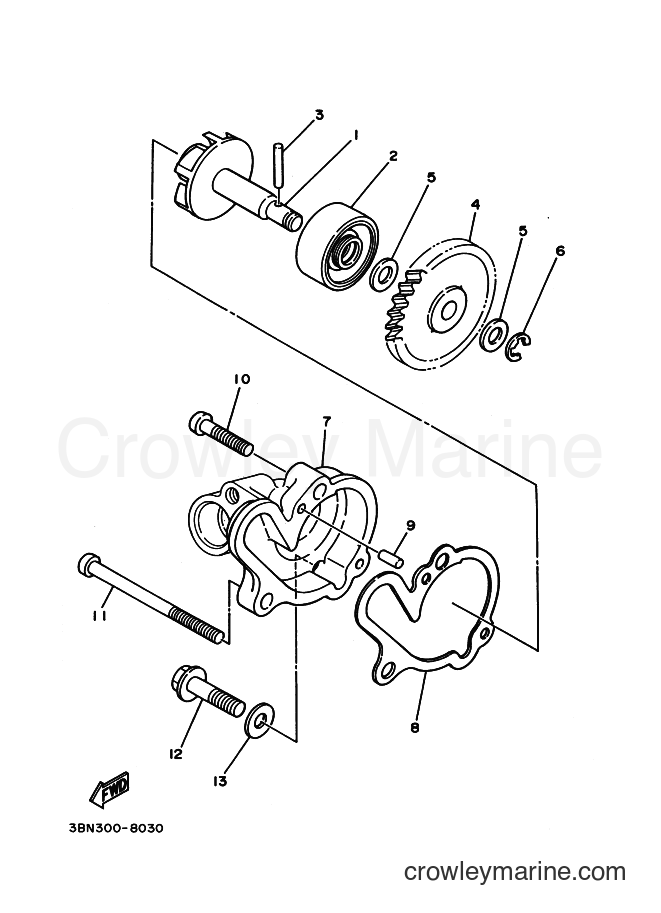 2000 Dirt Bike TDR125 - TDR125 (5AN8) [080] - WATER PUMP