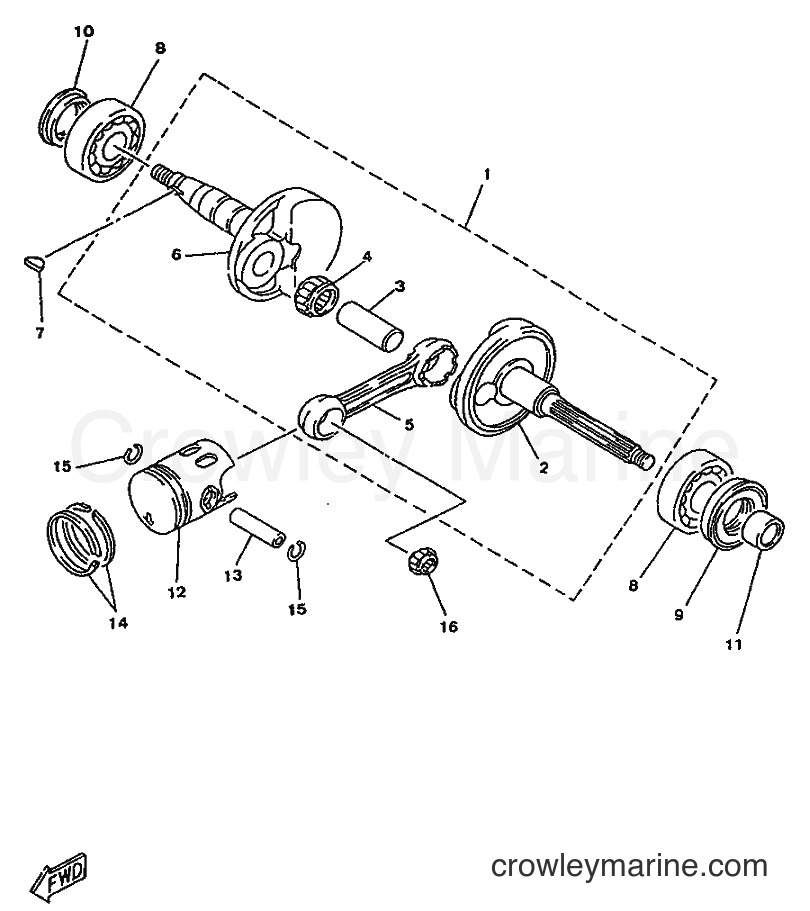 1996 Scooter YA50S - YA50S (4MJ9) [999] - CRANKSHAFT & PISTON