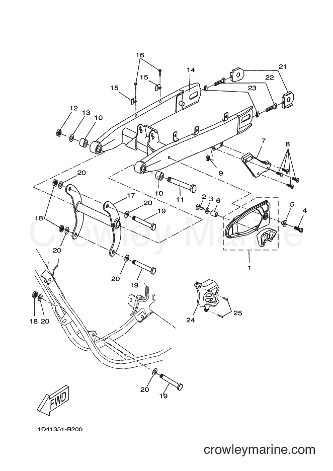 2008 Scooter DT50R - DT50R (13C5) [020] - REAR ARM