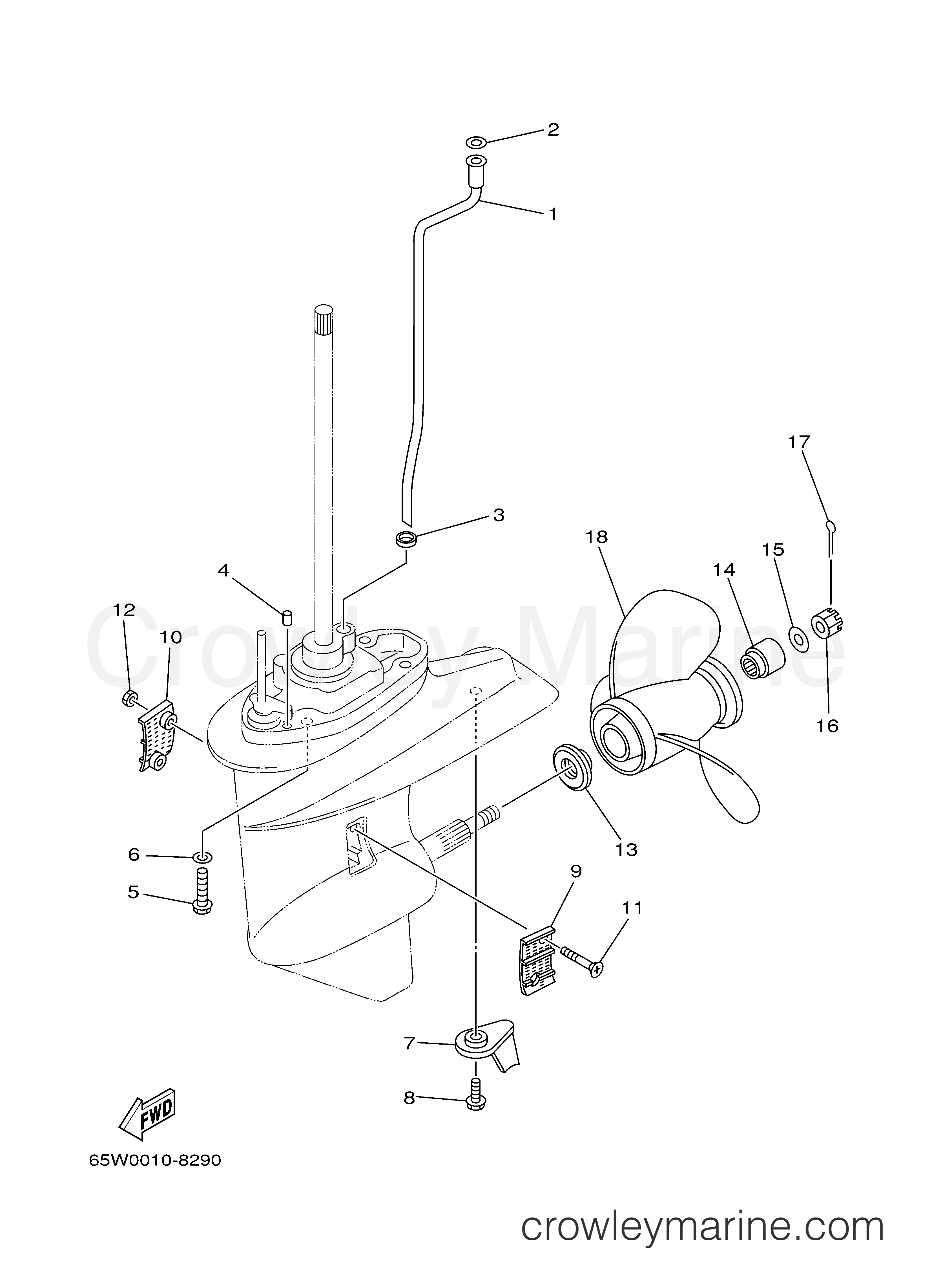 Yamaha Motors F25MLHY - LOWER CASING DRIVE 2