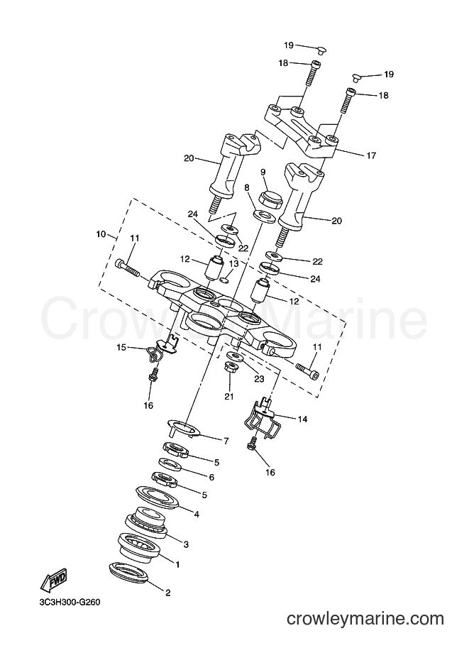 2010 Street Bike FZ1-S - FZ1-S (3C3Y) [010] - STEERING