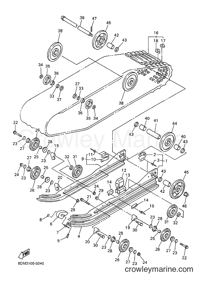 Yamaha Motors VT600 (8EB2) [020] - TRACK SUSPENSION 1