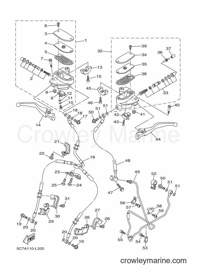 Yamaha Motors XV1900CU (29PR) [010] - FRONT MASTER CYLINDER