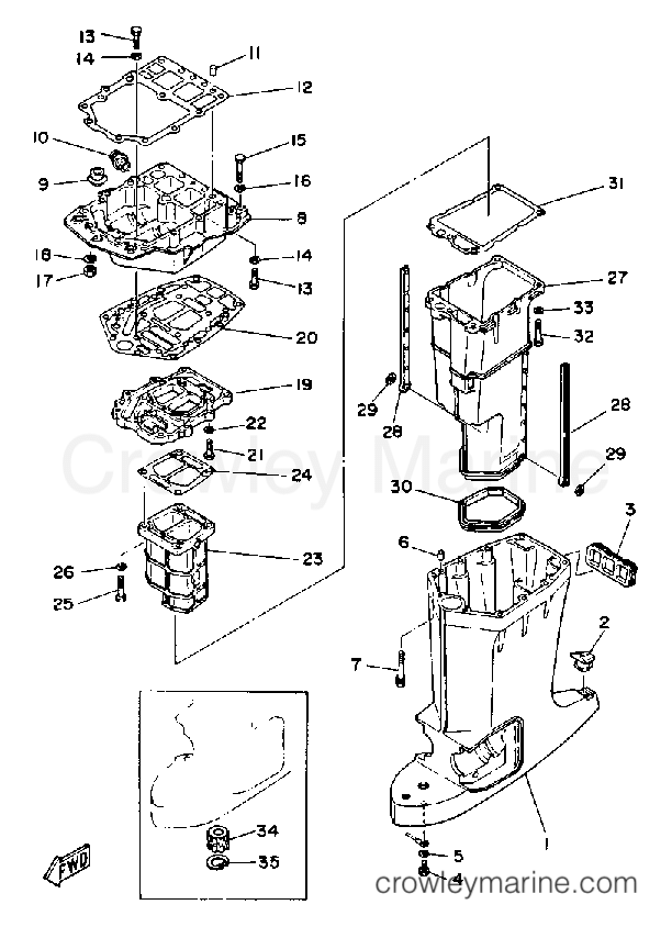 Yamaha Motors L150ETXG - UPPER CASING