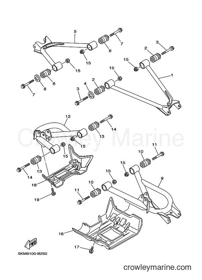 2007 ATV YFM660FWA - YFM660FWA (2C6R) [010] - REAR ARM