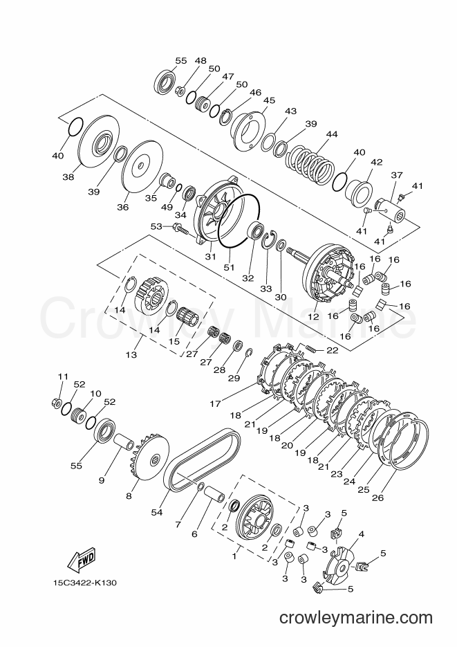 Yamaha Motors TK115 (15C3) [010] - CLUTCH