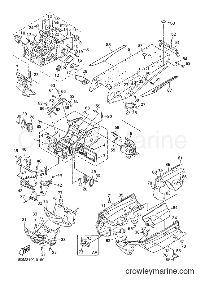 Yamaha Motors VT600 (8EB2) [020] - FRAME