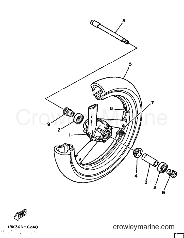 1987 Street Bike TZ250 - TZ250 (2KM) [999] - FRONT WHEEL
