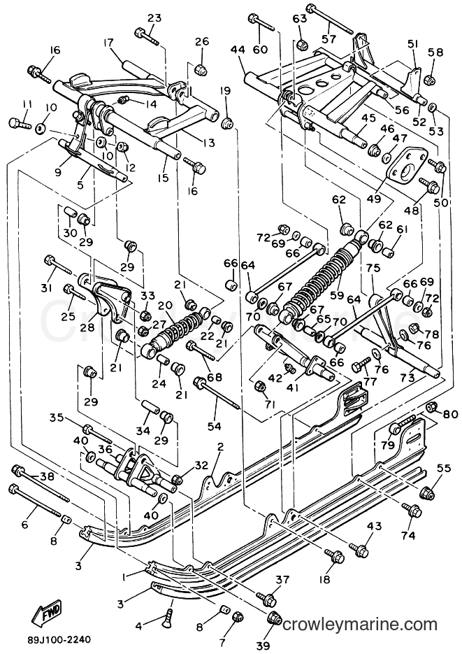 1992 Snowmobile EX570 - EX570 (89J1) [010] - TRACK SUSPENSION 2