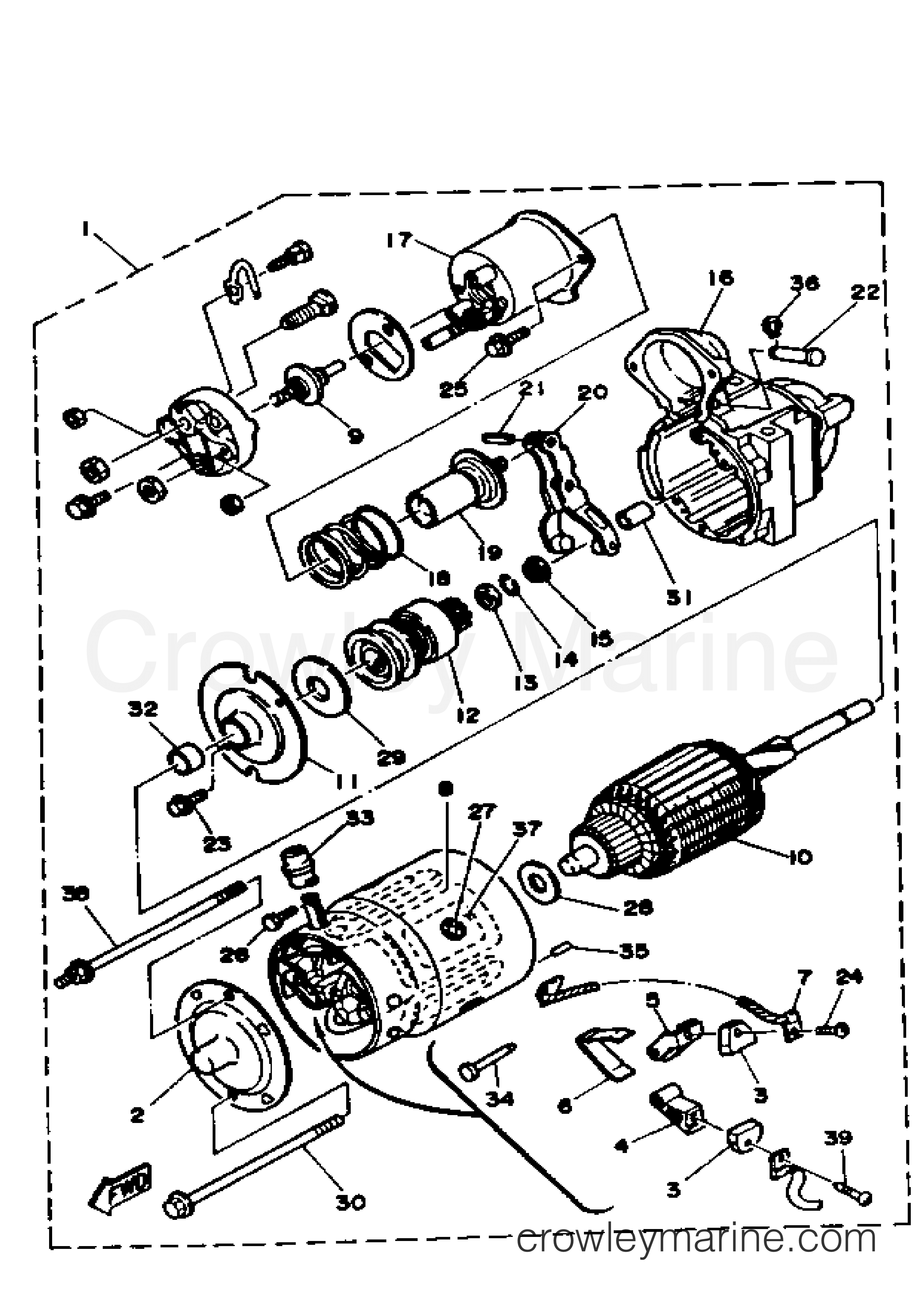 Yamaha Motors V8_5.7_ENGINE_EST - STARTER ASSEMBLY