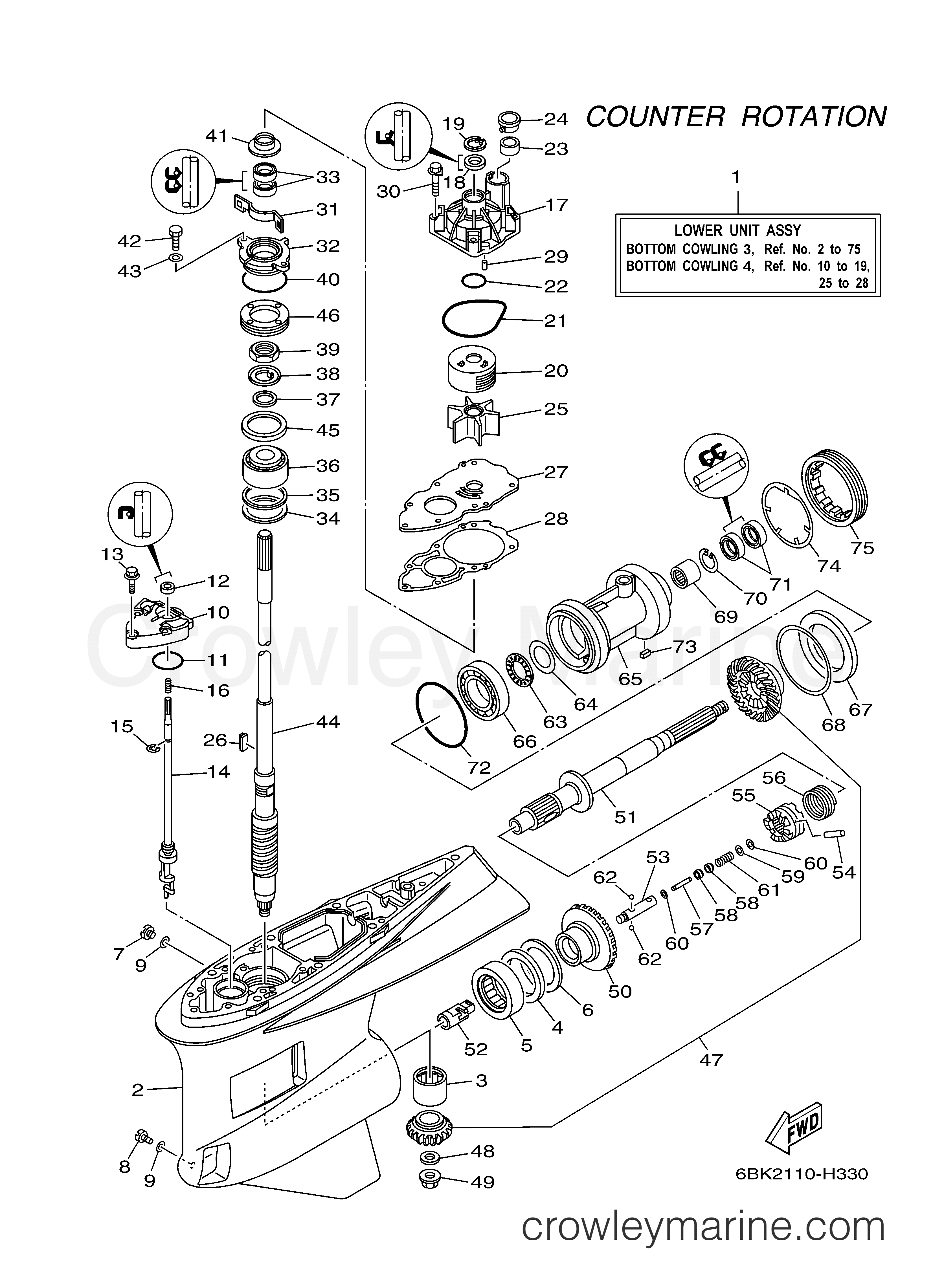 Yamaha Motors LF300TUR - LOWER CASING DRIVE 3