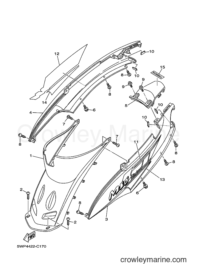 Yamaha Motors AL115C (5WP4) [010] - SIDE COVER