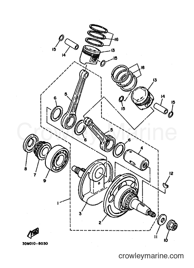 1997 Cruiser XV250S - XV250S (3DN7) [010] - CRANKSHAFT & PISTON