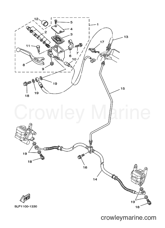 2001 ATV YFM660R - YFM660R (5LP2) [010] - FRONT MASTER CYLINDER