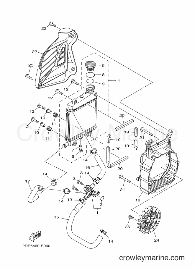 2017 Street Bike GPD150-A - GPD150-A (2DP9) [010] - RADIATOR & HOSE