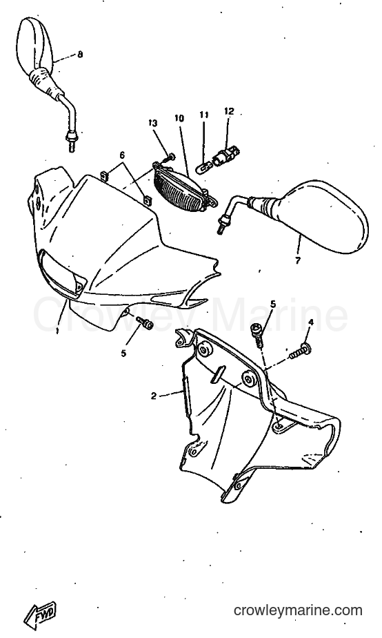 1998 Scooter CW50RSP - CW50RSP (5DX1) [010] - COWLING 1