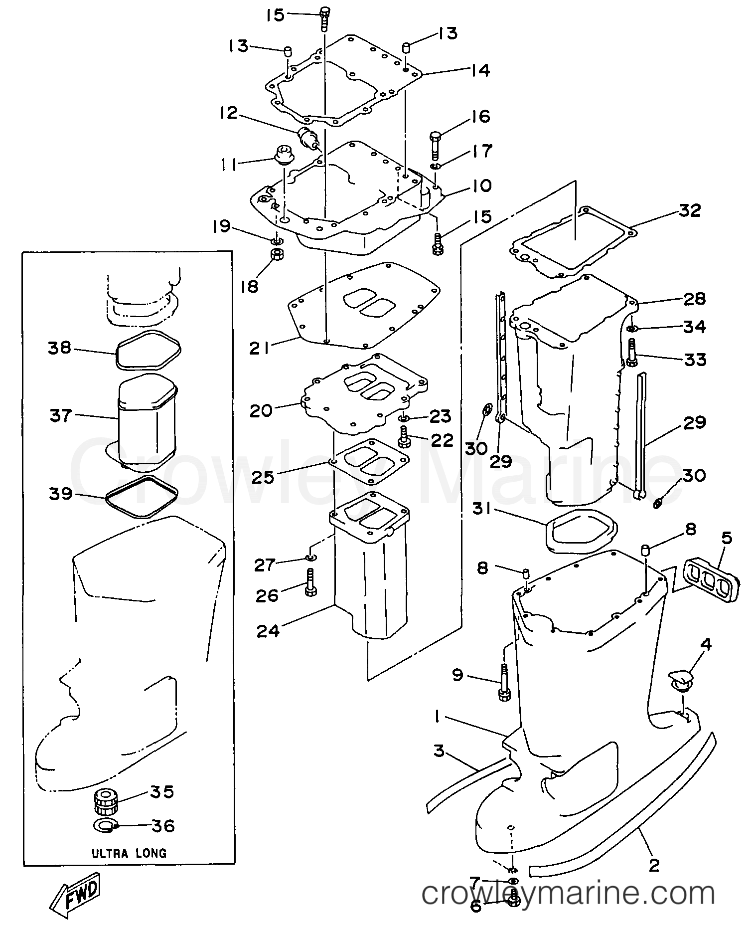 Yamaha Motors C150TLRU - UPPER CASING
