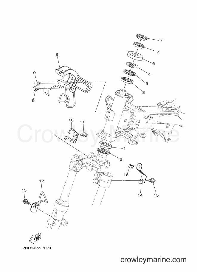 Yamaha Motors T150 (2ND6) [010] - STEERING