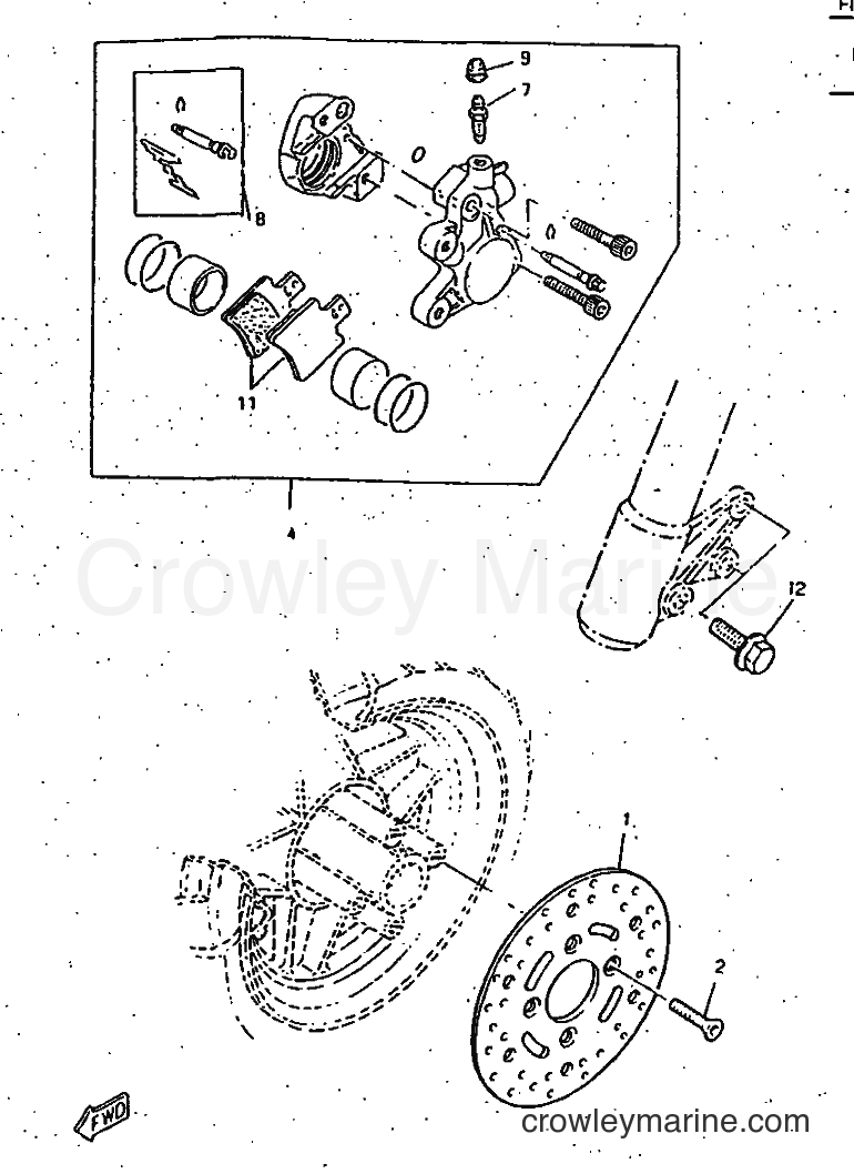 1997 Scooter CW50RSP - CW50RSP (4UR7) [99A] - FRONT BRAKE CALIPER