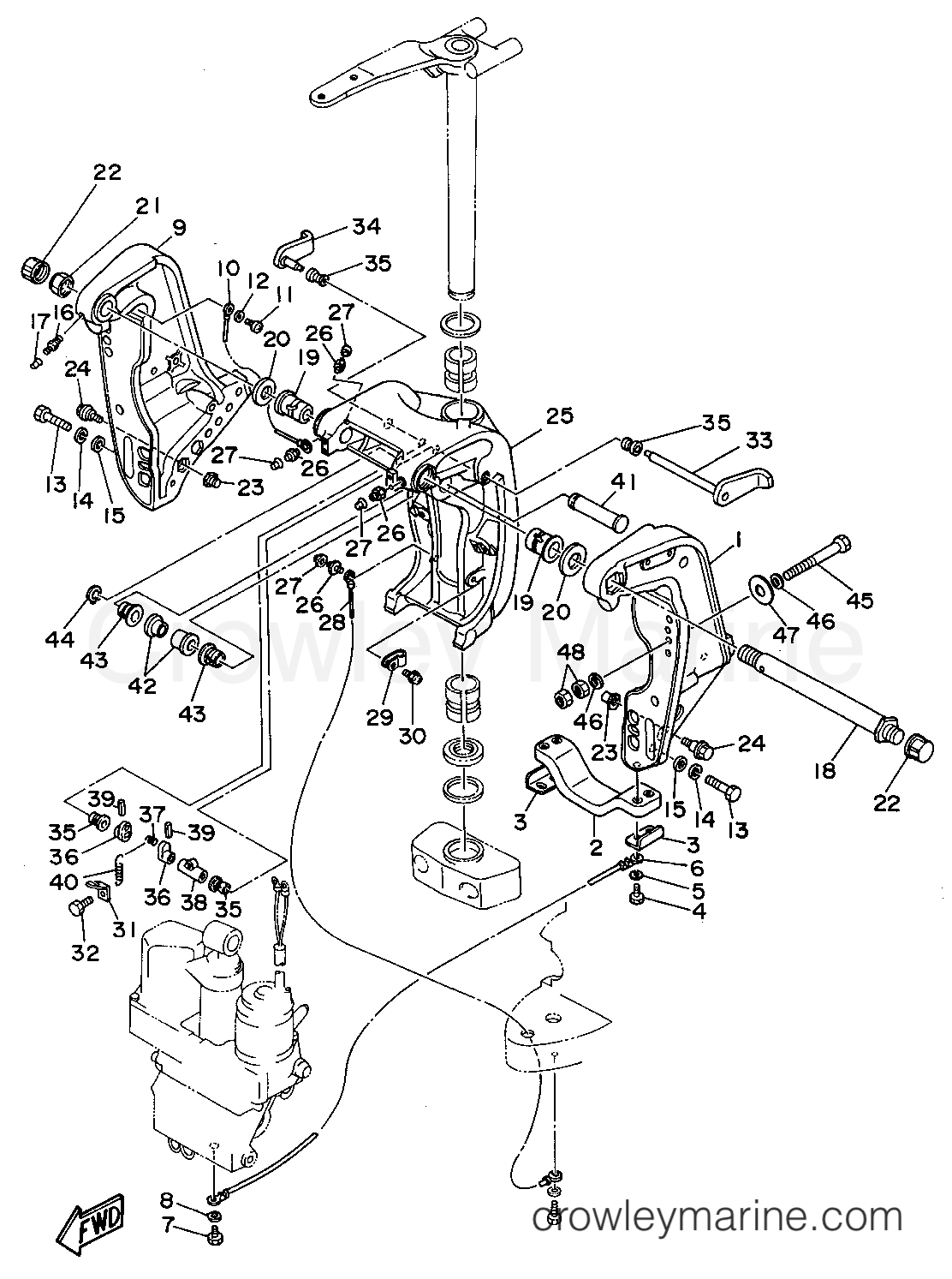 Yamaha Motors P150TLRT - BRACKET 1