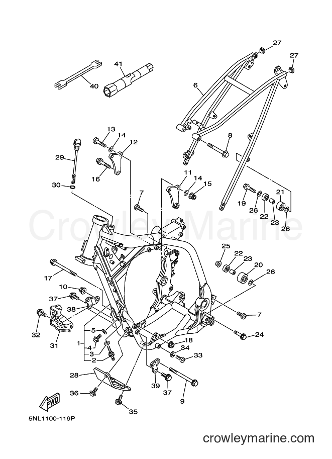 2002 Dirt Bike YZ250F - YZ250F (5SG3) [010] - FRAME