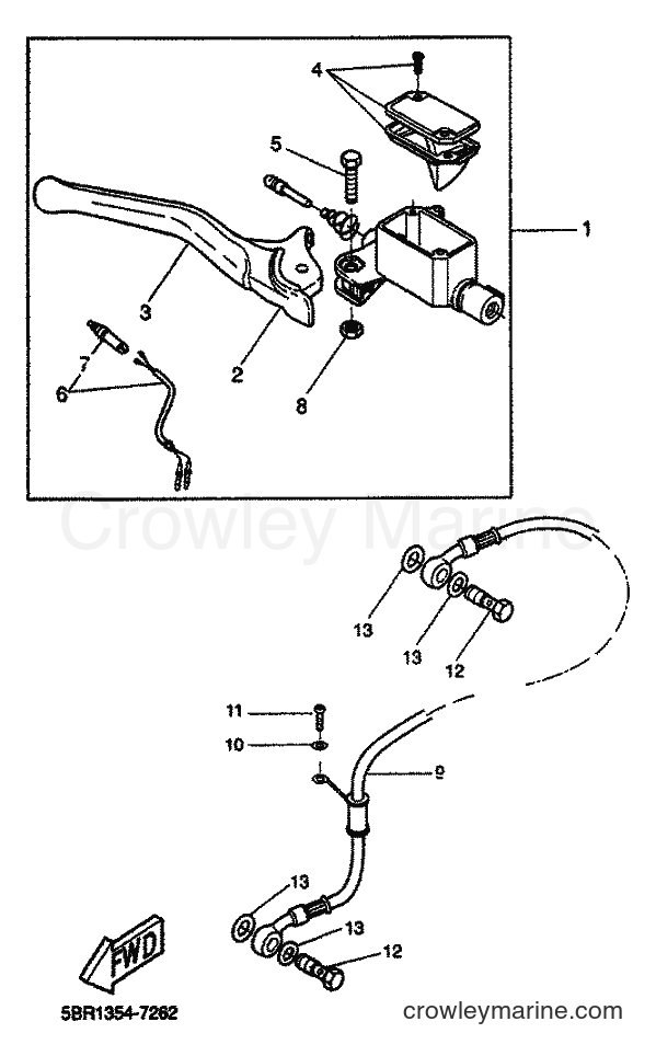 2001 Scooter YQ50 - YQ50 (5KH9) [010] - FRONT MASTER CYLINDER