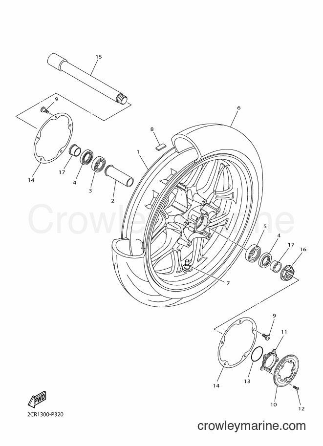 2017 Sport Bike YZF-R1 RaceBase - YZF-R1 RaceBase (BX4A) [010] - FRONT WHEEL