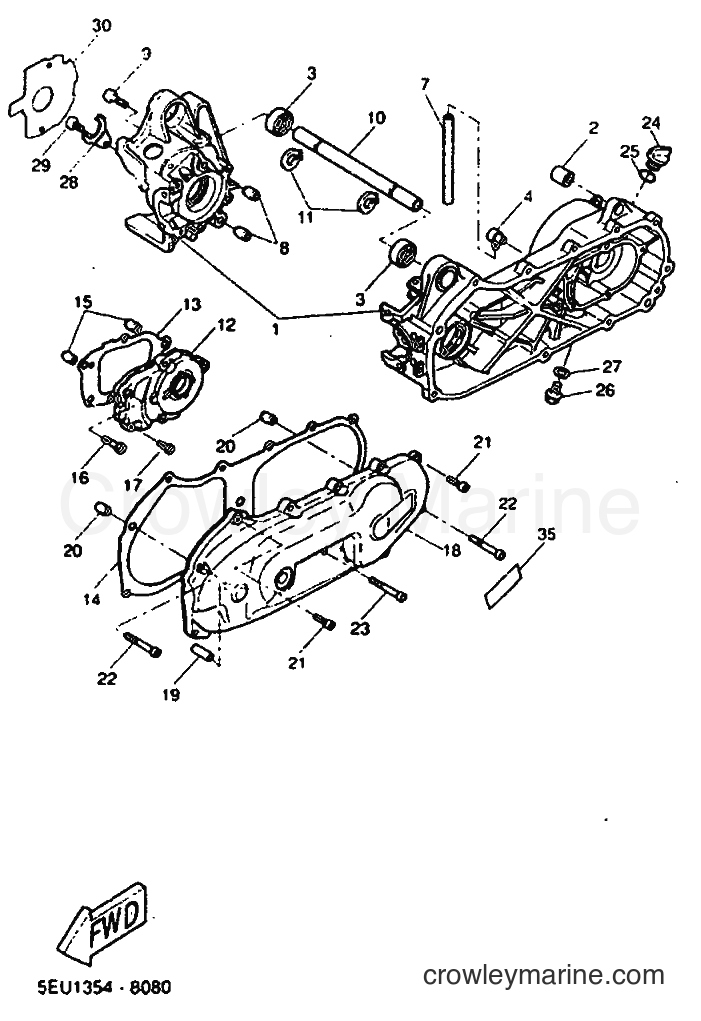 1999 Scooter YH50 - YH50 (5JB2) [030] - CRANKCASE