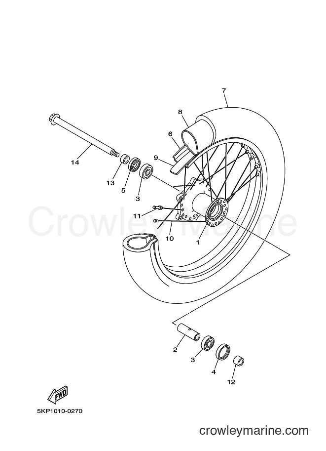Yamaha Motors XVS400 (35C2) [010] - FRONT WHEEL