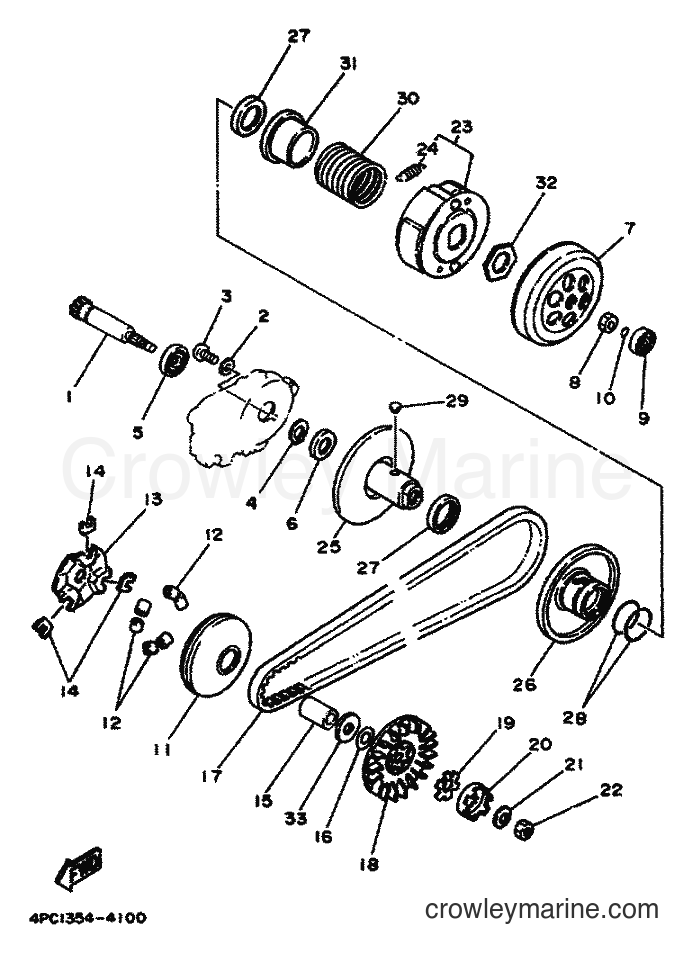 1994 Scooter YA50R - YA50R (4PC1) [999] - CLUTCH