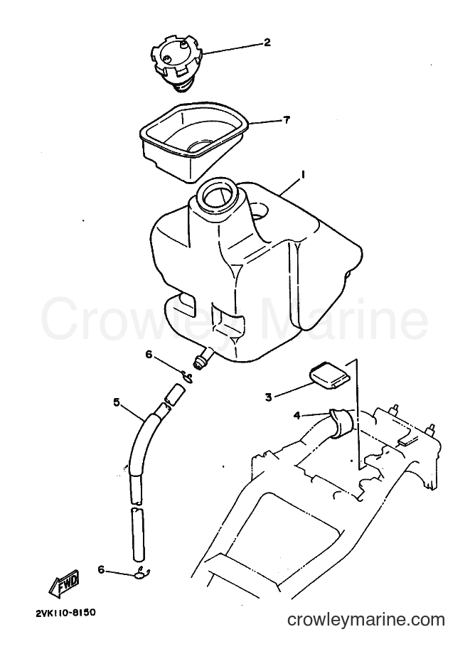1989 Scooter CG50E - CG50E (2YT2) [010] - OIL TANK