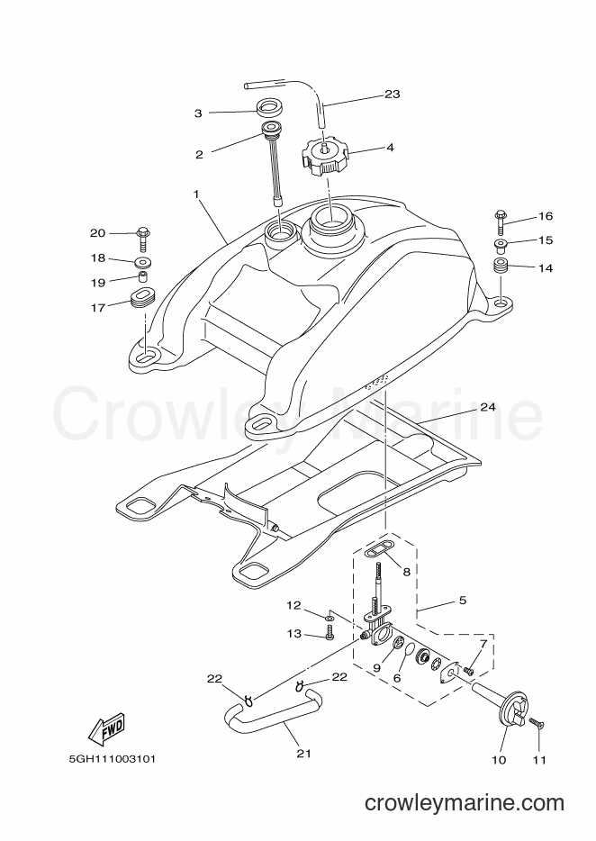 Yamaha Motors YFM400A (5HA3) [010] - FUEL TANK