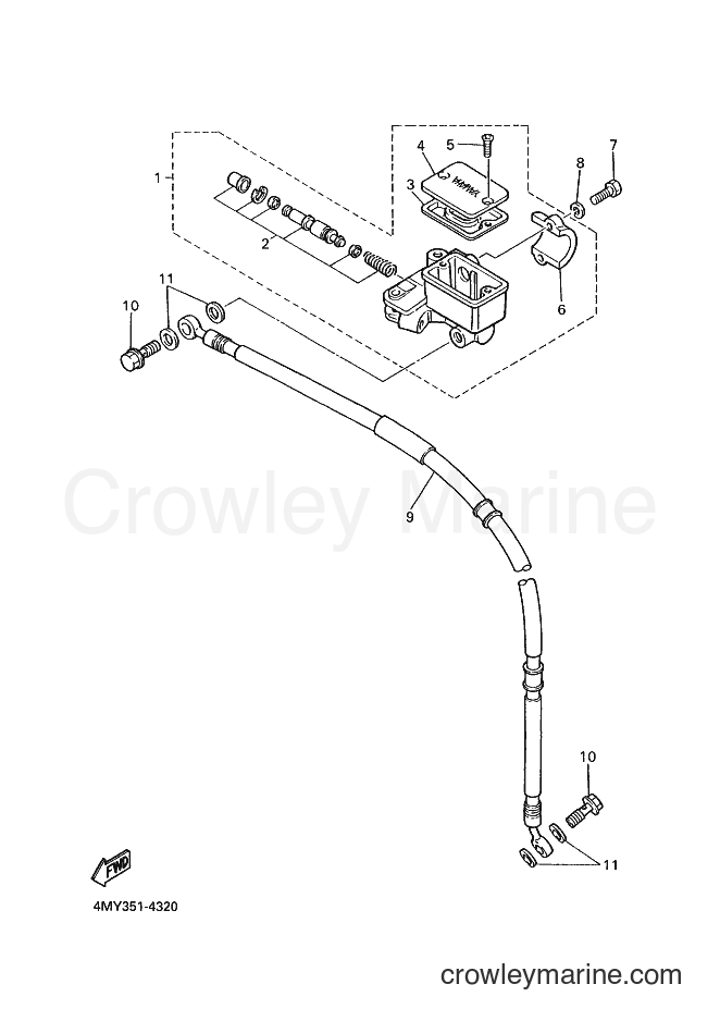 1996 Dirt Bike XTZ660 - XTZ660 (4MY3) [080] - FRONT MASTER CYLINDER