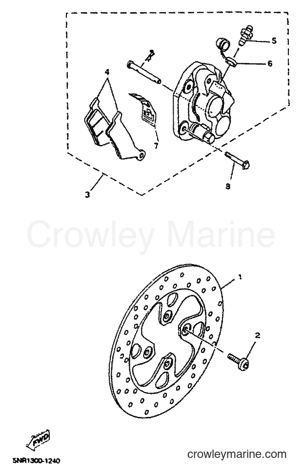 2001 Scooter YP150D - YP150D (5NS1) [010] - FRONT BRAKE CALIPER