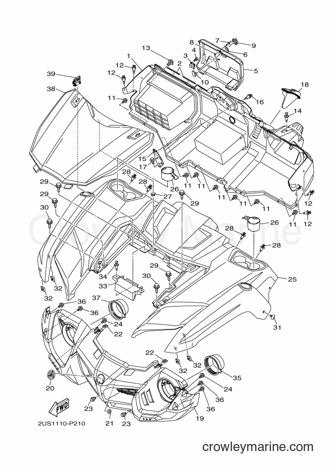 Yamaha Motors YXC700 (2PG2) [010] - FRONT FENDER