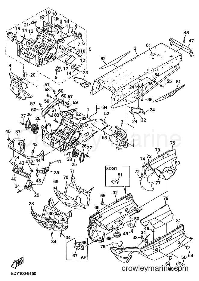 Yamaha Motors VX600DX (8DG1) [020] - FRAME