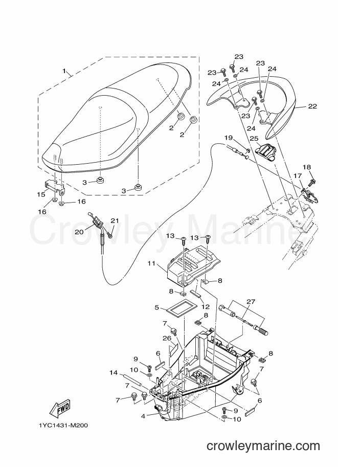 2013 Scooter AF115F - AF115F (1YC2) [010] - SEAT