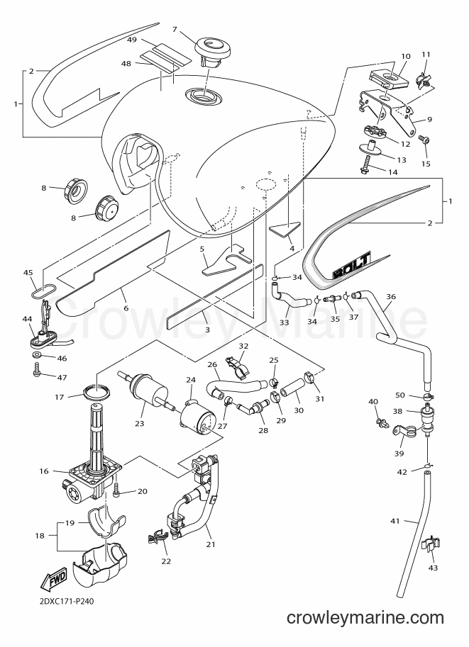 2015 Cruiser XVS950CU - XVS950CU (2DXC) [010] - FUEL TANK