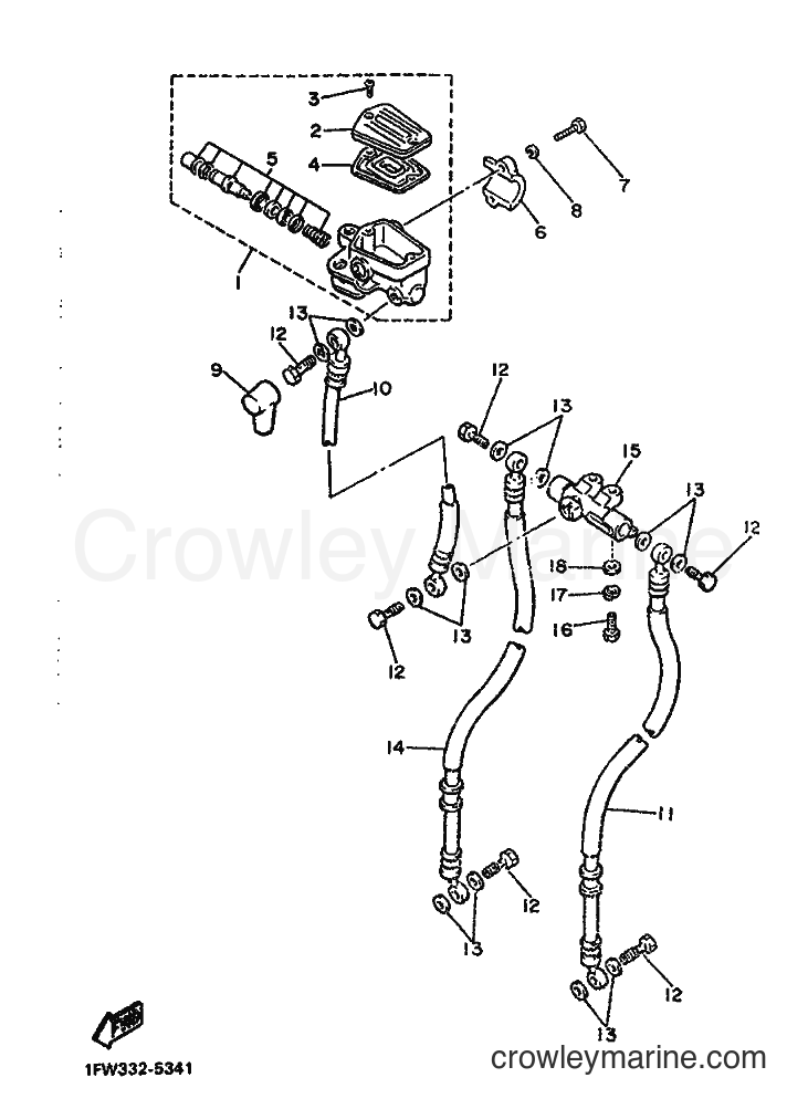 1987 Street Bike XJ900F - XJ900F (2HL) [999] - FRONT MASTER CYLINDER