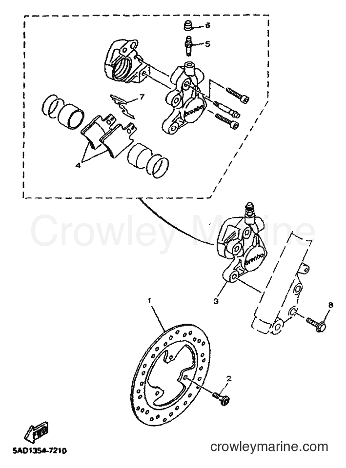 2001 Scooter YN50M - YN50M (5MRG) [010] - FRONT BRAKE CALIPER