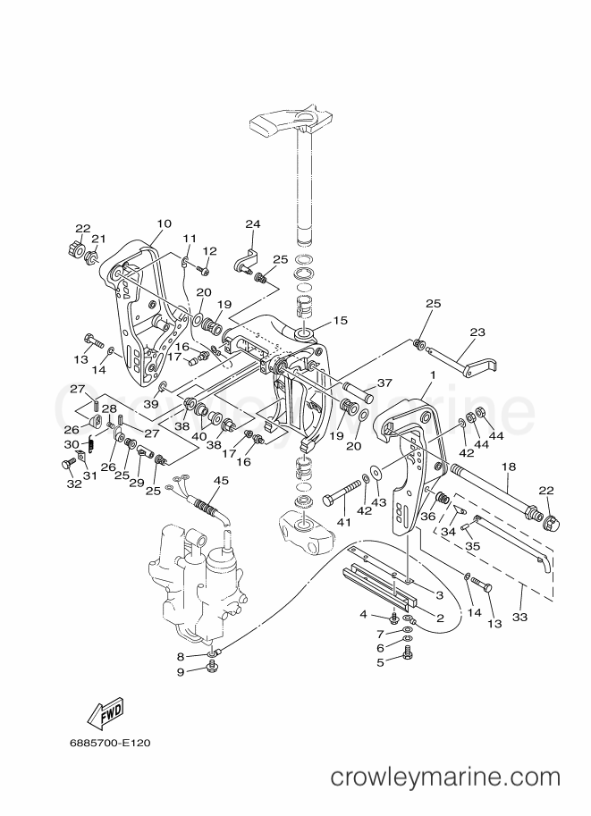 Yamaha Motors 85A (6887) [460] - BRACKET 1