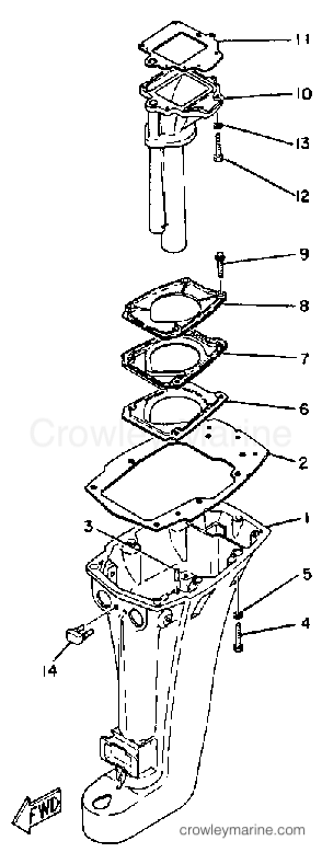 Yamaha Motors 15SK - UPPER CASING