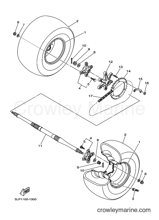 2003 ATV YFM660R - YFM660R (5LPB) [010] - REAR WHEEL