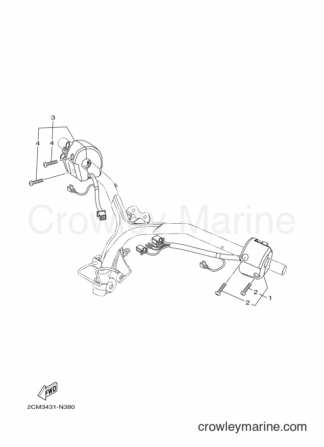 Yamaha Motors MW125A (2CM4) [010] - HANDLE SWITCH & LEVER