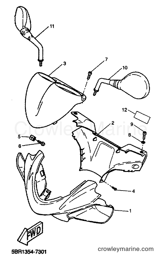 2001 Scooter YQ50 - YQ50 (5KL4) [010] - COWLING 1
