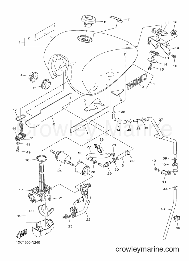 2014 Cruiser XVS950CU - XVS950CU (2DE1) [050] - FUEL TANK
