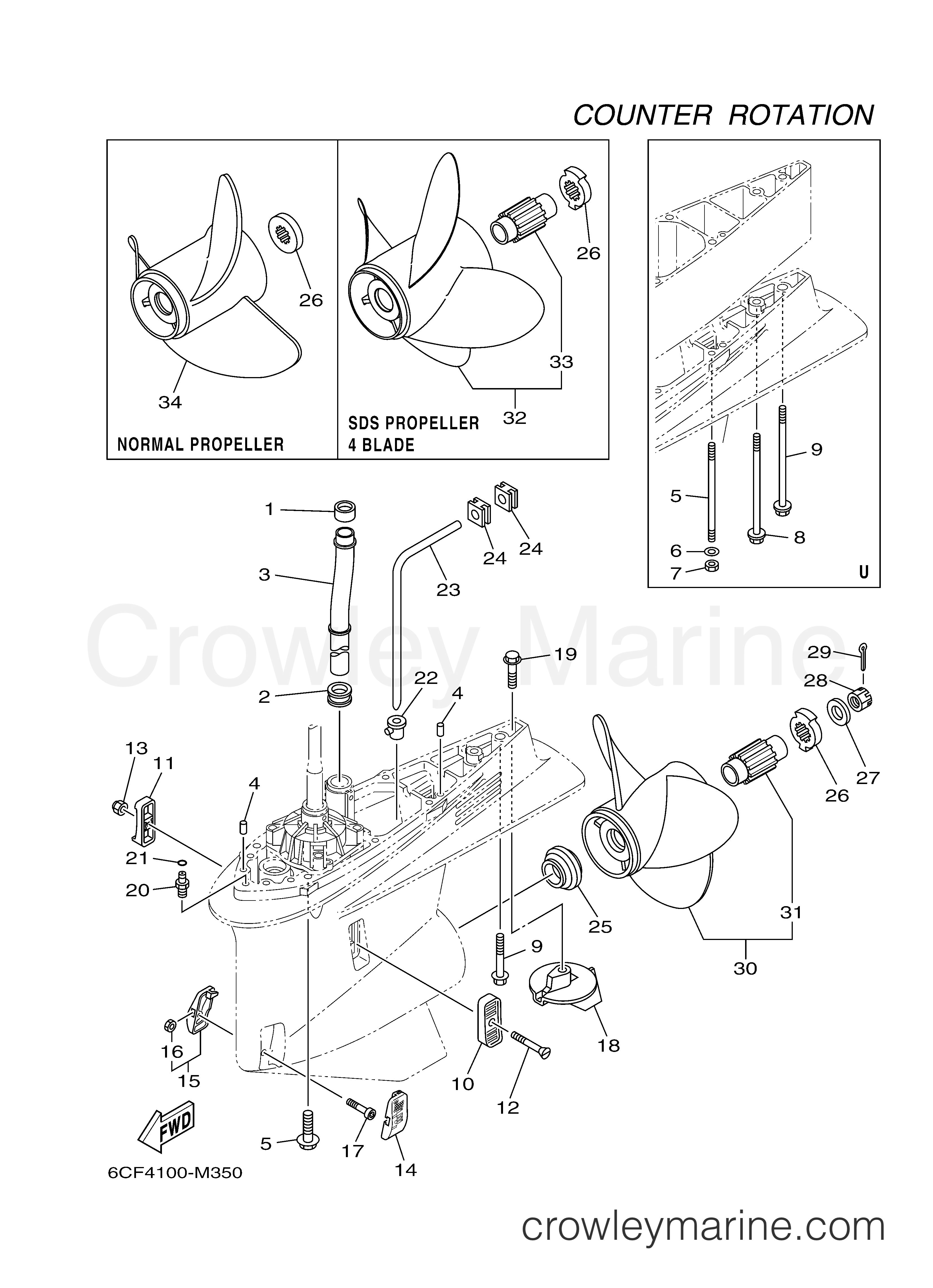 Yamaha Motors LF250UCA - LOWER CASING DRIVE 4